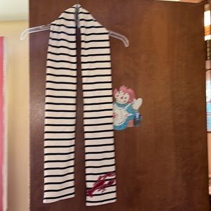 L L Bean cotton scarf.. navy and white.